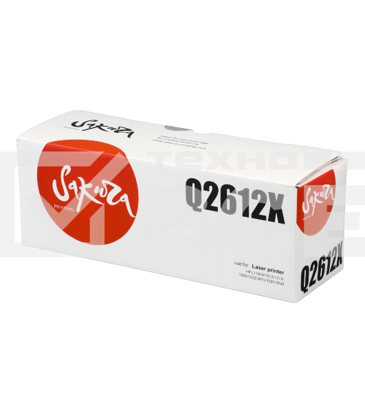 Картридж лазерный Sakura Q2612X для HP LJ 1010/1012/1015/1020/1022/3015/3020/3030, черный, 3000 к.