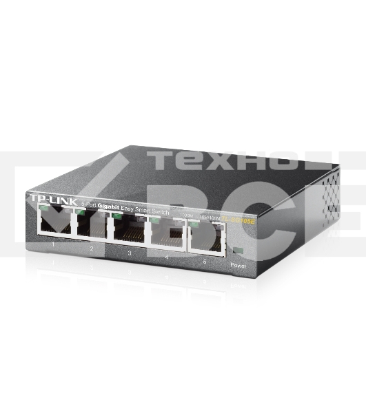 Сетевой коммутатор TP-Link SMB TL-SG105E 5-Port Gigabit Desktop Easy Smart Switch, 5 10/100/1000Mbps RJ45 ports, MTU/Port/Tag-based VLAN, QoS, IGMP Snooping