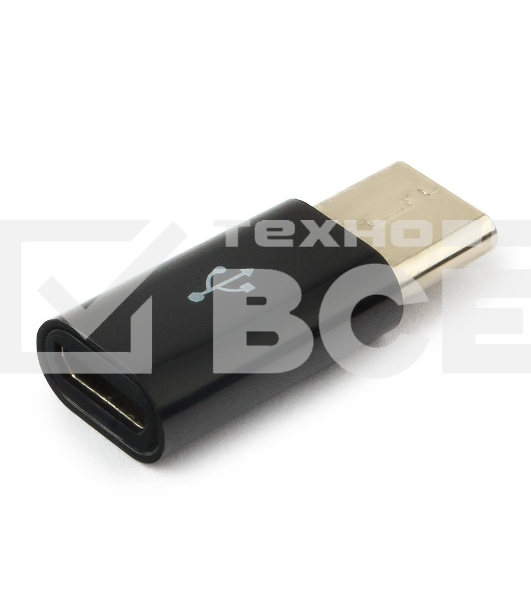 Переходник Cablexpert Переходник USB, USB Type-C/USB MicroB (F), пакет (A-USB2-CMmF-01)