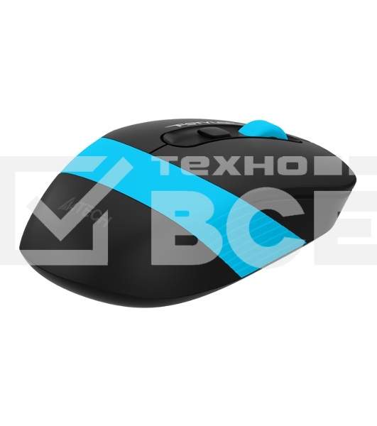 Мышь беспроводная A4Tech Fstyler FG10S черный/синий, 2000 dpi, радиоканал, USB, кнопки - 4