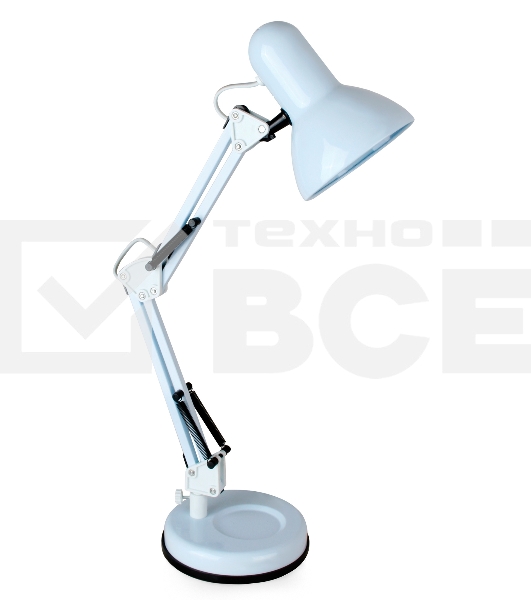Светильник настольный Camelion KD-313 C01 белый 230V 60W, E27 13639