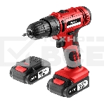 Дрель аккумуляторная Hiper 12В, 30Нм, 2Ач, 2 скорости, 2 акк, Li-ion, БЗП 10мм, кейс, фото 1