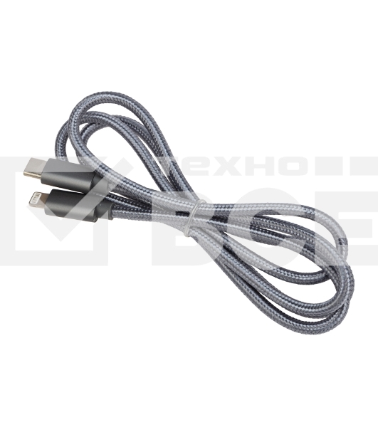Кабель Type-C - Lightning PD/1m/nylon/gray Rexant