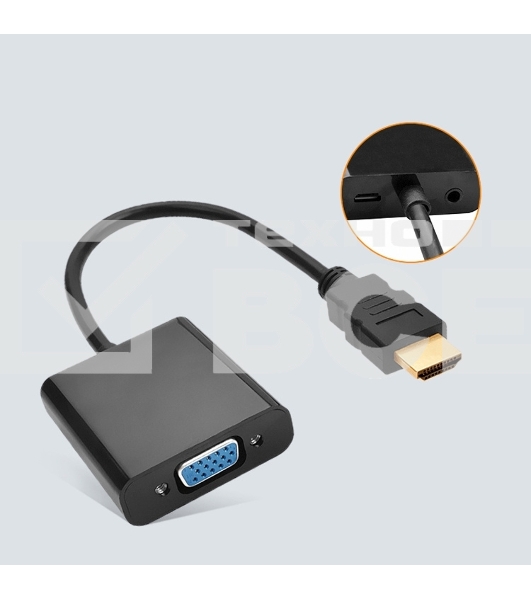 Переходник Buro HDMI-M-VGA-F-WUSB HDMI (m) VGA (f) 0.1м