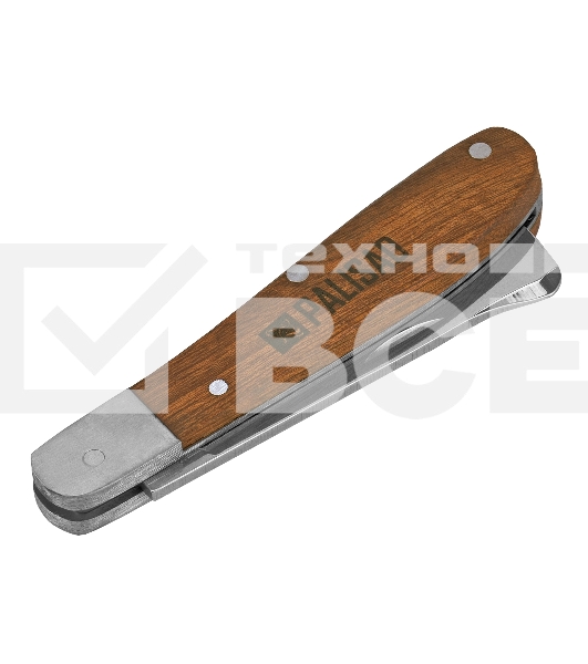Нож PALISAD 79002  садовый 173мм складной копулировочный дерев.ручка