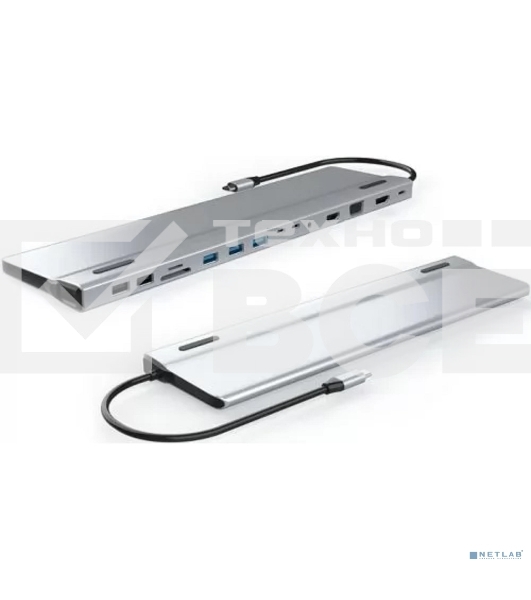 Адаптер VCOM TypeC -->3*USB3.0+2*USB2.0+VGA+RJ45+SD+TF+AUD+HDMI+DP+2*USB3.1 Data+PD<CU4703>