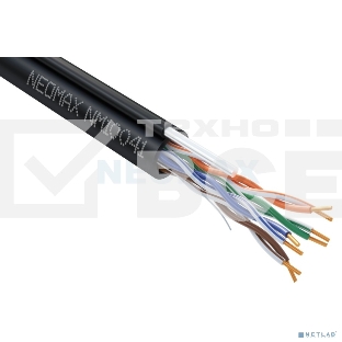 Кабель NEOMAX NM10041 Кабель UTP cat.5e 4 пары (305 м) 0.50мм внешний с тросом