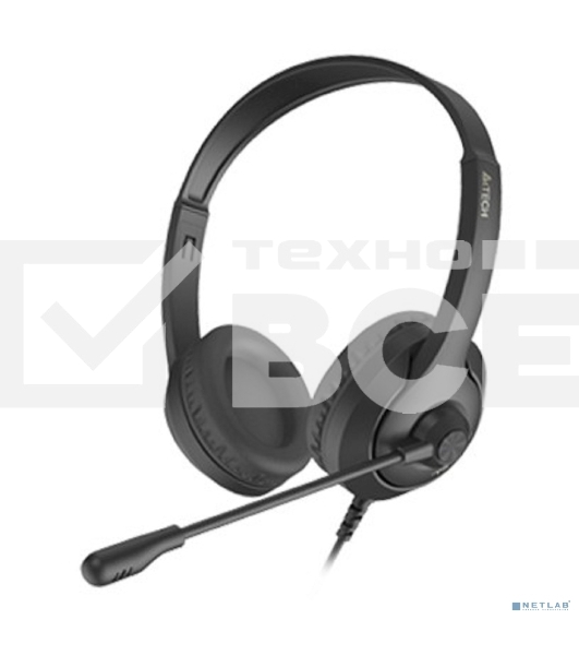 Наушники с микрофоном A4Tech Fstyler FH100U черный