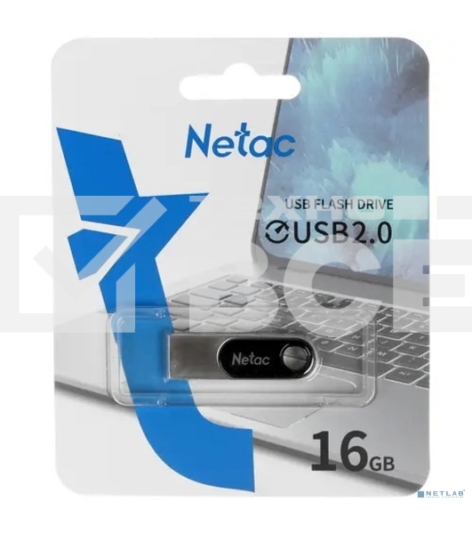 Флеш диск Netac U278 NT03U278N-016G-20PN, 16Gb, USB2.0, металлическая матовая