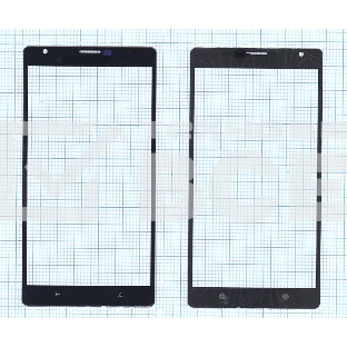 Стекло для Nokia Lumia 1520 черное