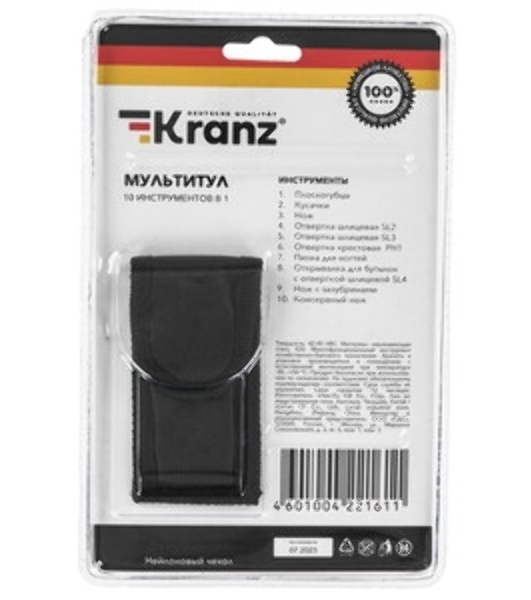 Мультитул Kranz 10 в 1, 155 мм