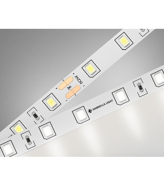 Светодиодная лента Ambrella light GS3002 2835 60Led/ 6W m/ 24V IP20 4500K/ 5000*8*1.2mm (2 конт.)
