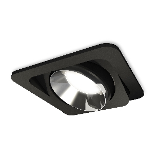 Комплект встраиваемого поворотного светильника Ambrella light XC7659022 SBK/PSL черный песок/серебро полированное MR16 GU5.3 (C7659, N7032)