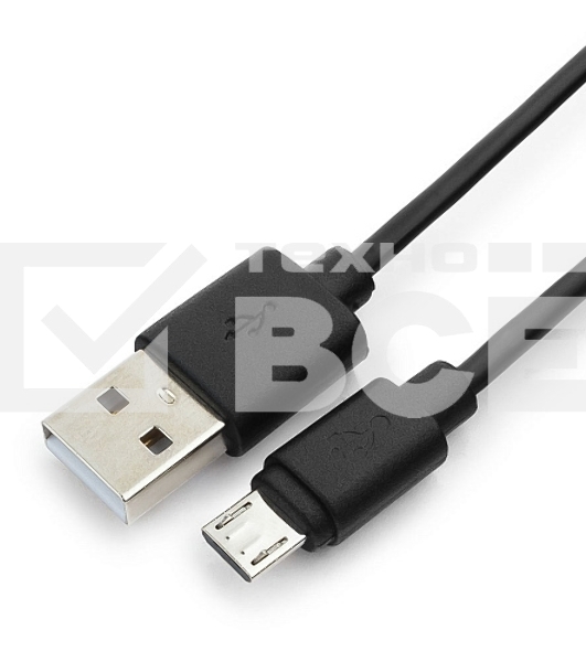 Кабель USB 2.0 Pro Гарнизон GCC-mUSB2-AMBM-1.8M, AM/microBM 5P, 1.8м, черный, пакет
