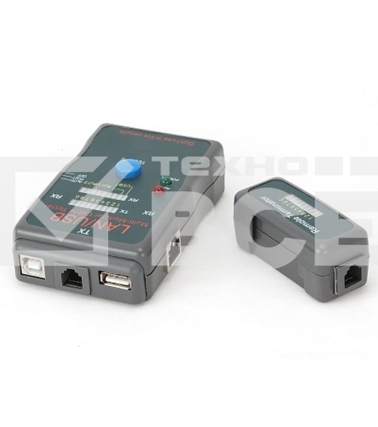 Тестер LAN Cablexpert NCT-2, 100/1000 Base-TX, для UTP, STP, RJ-11, USB-кабеля