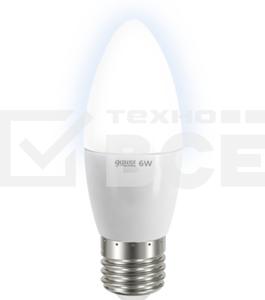 Лампа GAUSS LED Elementary Candle 6W E27 4100KLD33226