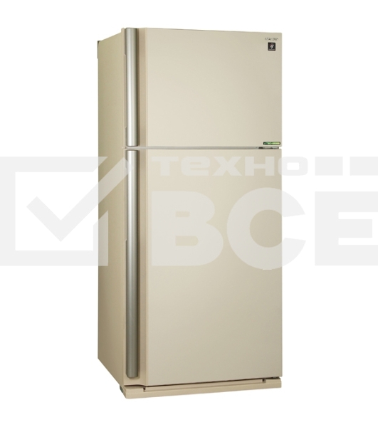 Холодильник Sharp SJ-XE55PMBE бежевый двухкамерный 388/148 л морозилка сверху