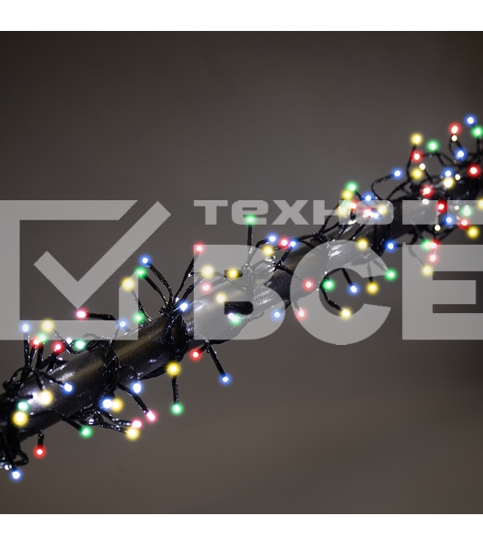 Гирлянда «Кластер LED» 3 м, темно-зеленый ПВХ IP20, 288 диодов, цвет мультиколор