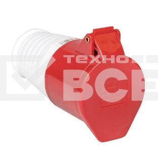 Розетка кабельная 16А 380В 3P+РЕ+N IP44 (215) EKF ps-215-16-380