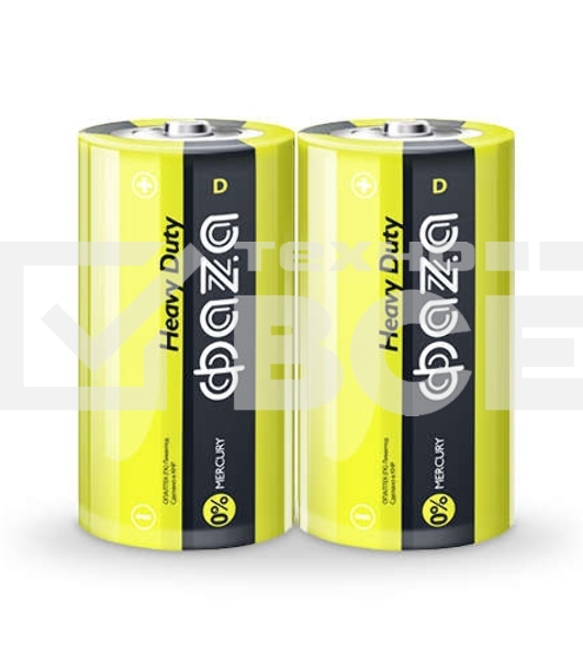 Элемент питания солевой R20 Heavy Duty Shrink-2 (уп.2шт) ФАZА 4895205002357, 1.5 В