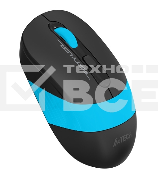 Мышь беспроводная A4Tech Fstyler FG10S черный/синий, 2000 dpi, радиоканал, USB, кнопки - 4