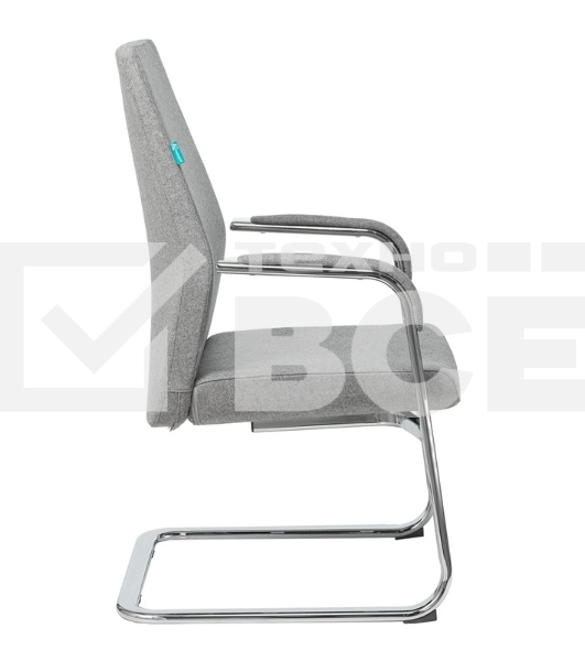 Кресло Бюрократ _JONS-LOW-V/CASHGREY на полозьях серый