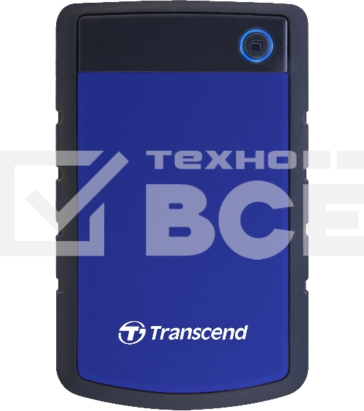Внешний HDD 2.5' Transcend StoreJet 25H3, 4TB, USB 3.2 Gen 1 Type-A, 5400 rpm, синий