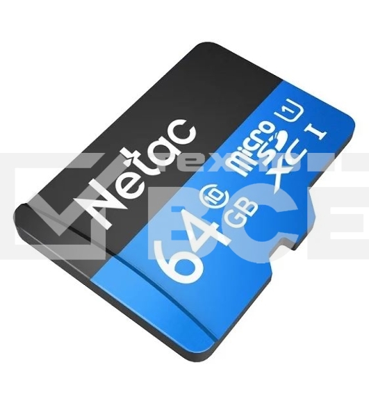 Флеш карта microSDHC 64GB Netac P500 <NT02P500STN-064G-R> (с SD адаптером) 80MB/s