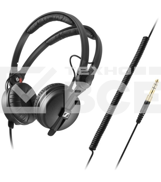 Наушники Sennheiser 506908/ накладные закрытые 16-22000Гц 1,5м отсоединяемый кабель+3м витой, 3.5мм/6.3мм 120дБ 70Ом