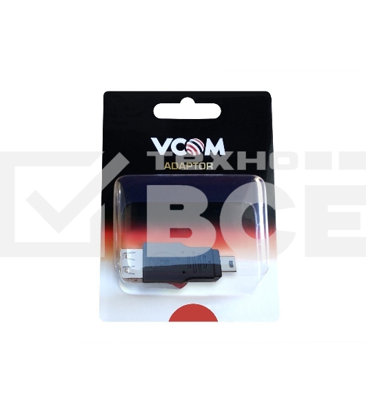 Переходник AF/miniBm USB 2.0 VCOM переходник USB(мама) на miniUSB, CA411