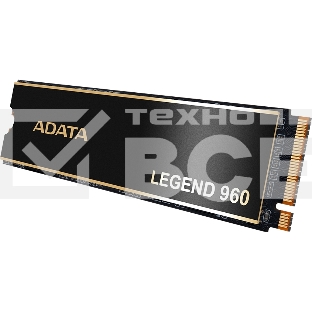 Накопитель SSD ADATA LEGEND 960, 1Tb, PCIe 4.0 x4, M.2 2280, NVMe, R/W 7400/6000, с радиатором