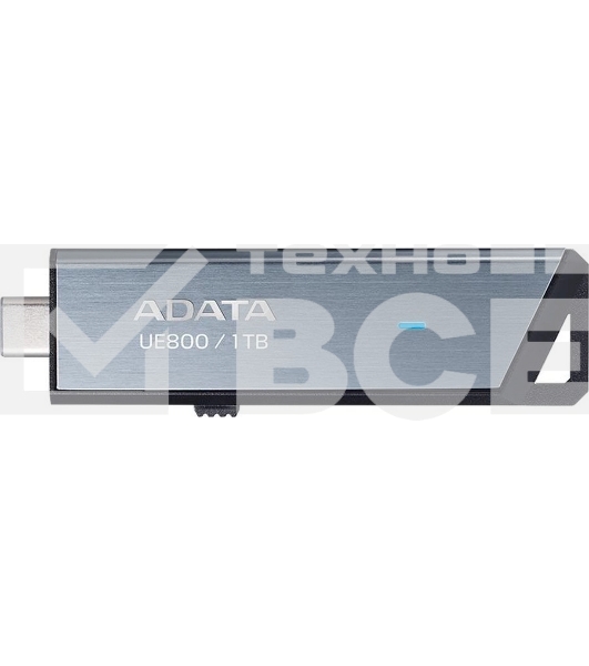 Флешка USB ADATA Elite UE800 (AELI-UE800-1T-CSG), 1Tb, Type-C USB 3.2, R/W 1000/1000, серебристый
