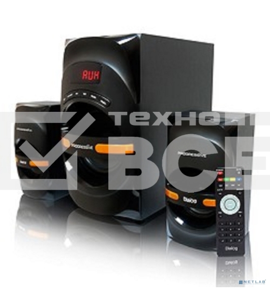 Акустическая система Dialog Progressive AP-210B BLACK 2.1, 30W+2*15W RMS, Bluetooth, USB+SD reader