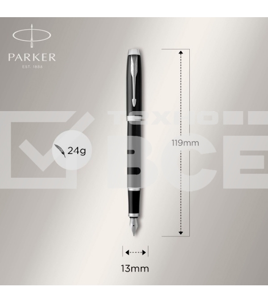 Набор ручек Parker IM Core FK221 (CW2093215) Black CT сталь нержавеющая подар.кор. ручка перьевая, ручка шариковая