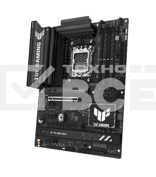 Материнская плата ASUS TUF GAMING B850-PLUS WIFI, Socket AM5, AMD B850, 4xDDR5, 4xSATA, 3xM.2, 1xPCIe 5.0 x16, 1xPCIe 4.0 x16, 2xPCIe 4.0 x1, 1xHDMI, 1xDP, 1x 2.5Gb LAN, Wi-Fi 7, 3xUSB-A 10Gbps, 4xUSB-A 5Gbps, 1xUSB-C 20Gbps, 2xUSB-A 2.0, 5x3.5 мм, 7.1, A