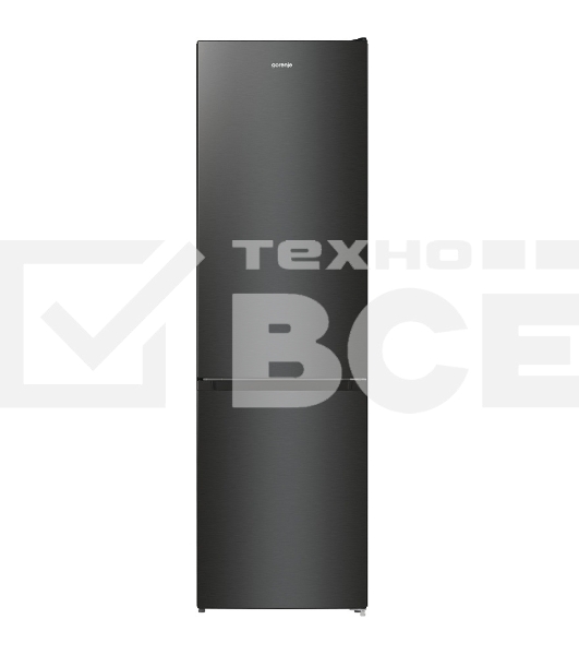 Холодильник Gorenje NRK6202EBXL4 черный матовый двухкамерный 235/96л морозилка снизу, No Frost