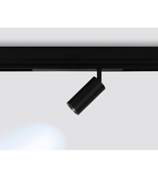 Управляемый светодиодный светильник для шинопровода Magnetic Ambrella light GL1212 BK черный IP20 12W 3000K-6400K 220V 36° D45*100 (Без ПДУ)