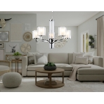 Люстра Ambrella light LH56001/5 СH/FR хром/белый матовый E14*5 max 40W D640*1260, фото 1