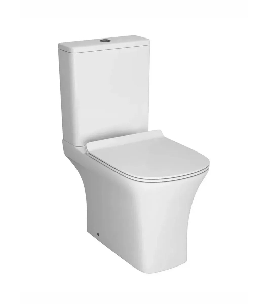 Унитаз компакт торнадо напольный безободковый Bau Spectrum square Hurricane-5, усиленное бысросъемное сиденье дюропласт микролифт