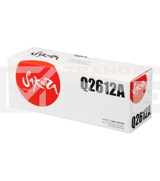 Картридж лазерный Sakura Q2612A для HP LJ 1010/1012/1015/1020/1022/3015/3020/3030, черный, 2000 к.
