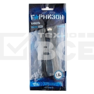 Кабель USB 2.0 Pro Гарнизон GCC-mUSB2-AMBM-1.8M, AM/microBM 5P, 1.8м, черный, пакет