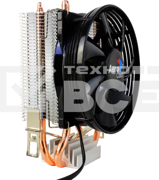 Кулер для процессора AeroCool / Formula Verkho 2 серебристый, 90 мм, алюминий/медь, 2000 об/мин, 25 дБ, 4 pin, 110 Вт, 125 мм
