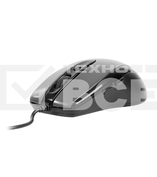 Мышь проводная A4Tech N-708X серый глянец/черный, 1600 dpi, USB, кнопки - 6