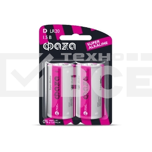 Элемент питания алкалиновый LR20 Super Alkaline BL-2 (уп.2шт) ФАZА 4897062858535, 1.5 В