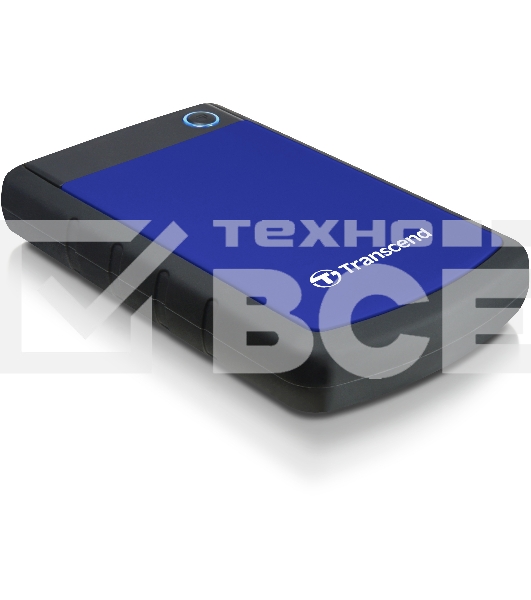 Внешний HDD 2.5' Transcend StoreJet 25H3, 4TB, USB 3.2 Gen 1 Type-A, 5400 rpm, синий