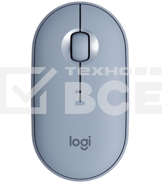 Мышь беспроводная Logitech Pebble M350 серый, 1000 dpi, радиоканал, Bluetooth, USB, кнопки - 3