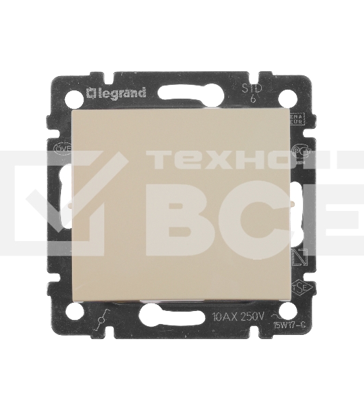 Механизм переключателя 1-кл. СП Valena проходн. на 2 напр. сл. кость Leg 774306