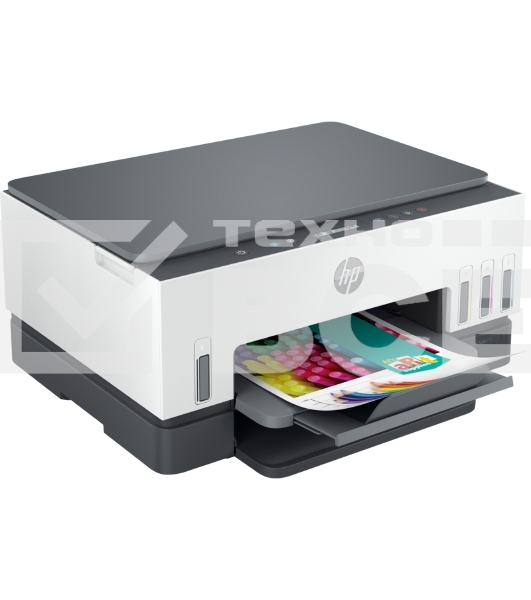 МФУ струйное HP Smart Tank 670, A4, цветной, печ. до 12 стр/мин., 4800x1200 dpi (печ.), 1200x1200 dpi (скан.), Bluetooth, USB Type-A, Wi-Fi