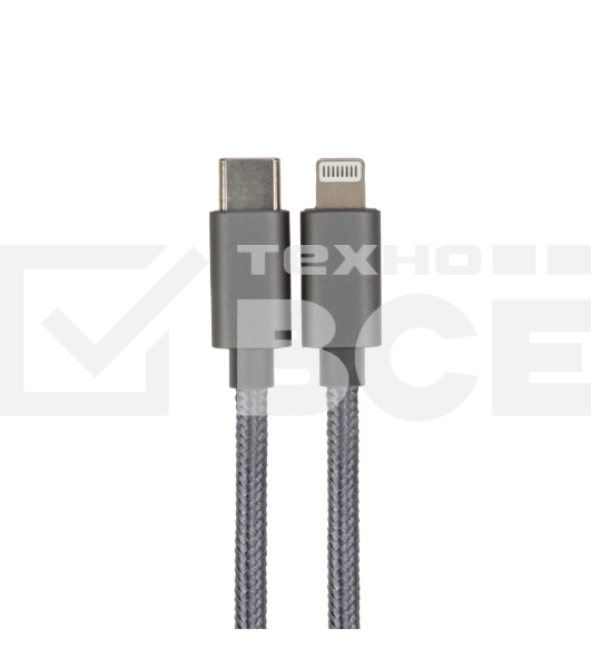 Кабель Type-C - Lightning PD/1m/nylon/gray Rexant