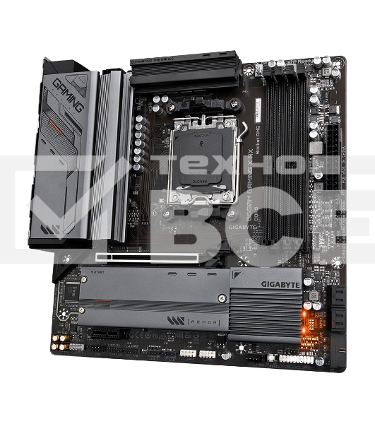 Материнская плата Gigabyte B650M GAMING X AX, AM5, AMD B650, 4xDDR5, 4xSATA, 3xM.2, 1xPCI-E 4.0 x16, 2xPCI-E 4.0 x1, 3xUSB-A 3.2 Gen 1, 1xUSB-C 3.2 Gen 2, 1x 2.5Gb LAN, 3x3.5 мм, 7.1, Micro-ATX